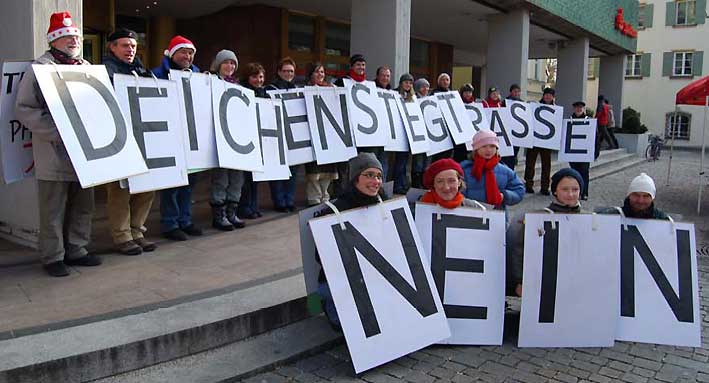 Demo gegen die Deichenstegtrasse